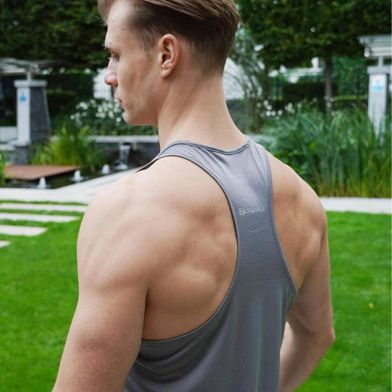 Men's Sleeveless Sports Vest - 3/5 Pack, Cool-Dry Training Y-Back T-Shirt for Enhanced Athletic Performance