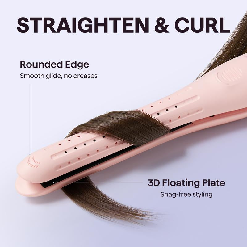 Wavytalk Cool Curl Pencil Airflow Styler - 0.65" Slim Barrel Curling Iron & Flat Iron with 360° Cool Airflow, 5 Temp Settings for Root Lift (Heat-Safe Design)