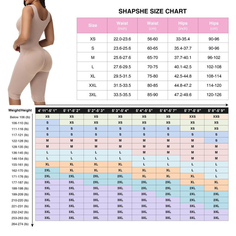 SHAPSHE Tummy Control Body Shaper - Colombian Compression Garment and Shaping Girdle