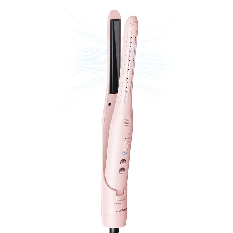 Wavytalk Cool Curl Pencil Airflow Styler - 0.65" Slim Barrel Curling Iron & Flat Iron with 360° Cool Airflow, 5 Temp Settings for Root Lift (Heat-Safe Design)