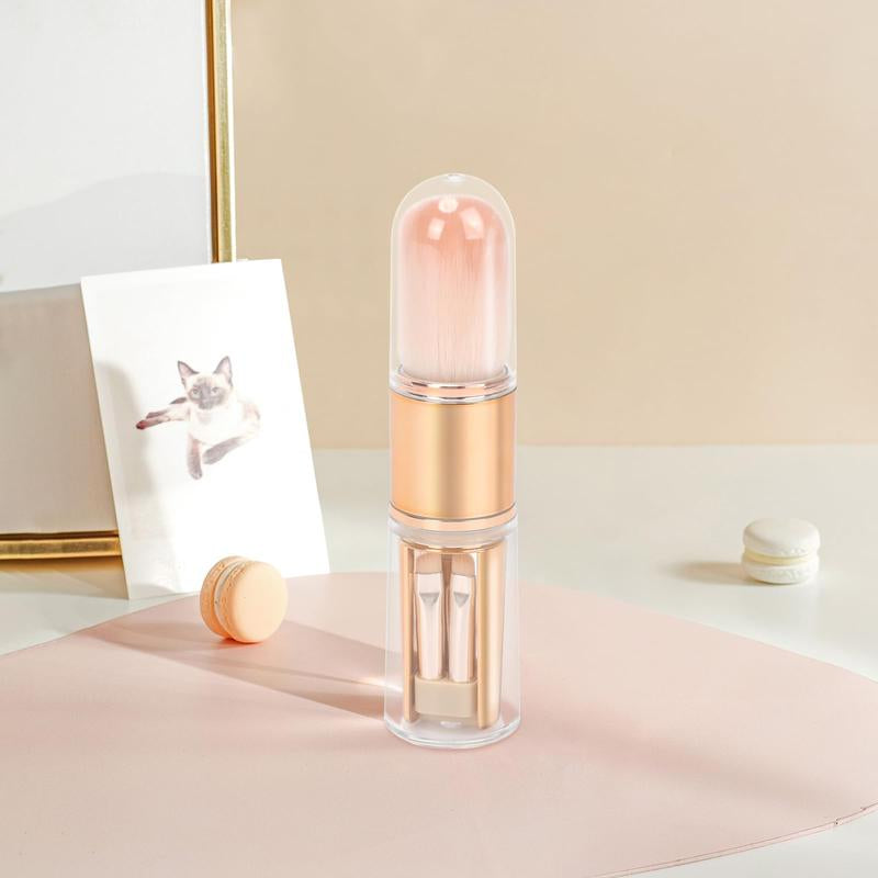 LOPEIE 5-In-1 Portable Makeup Brush | All-In-One Face & Eye Brush
