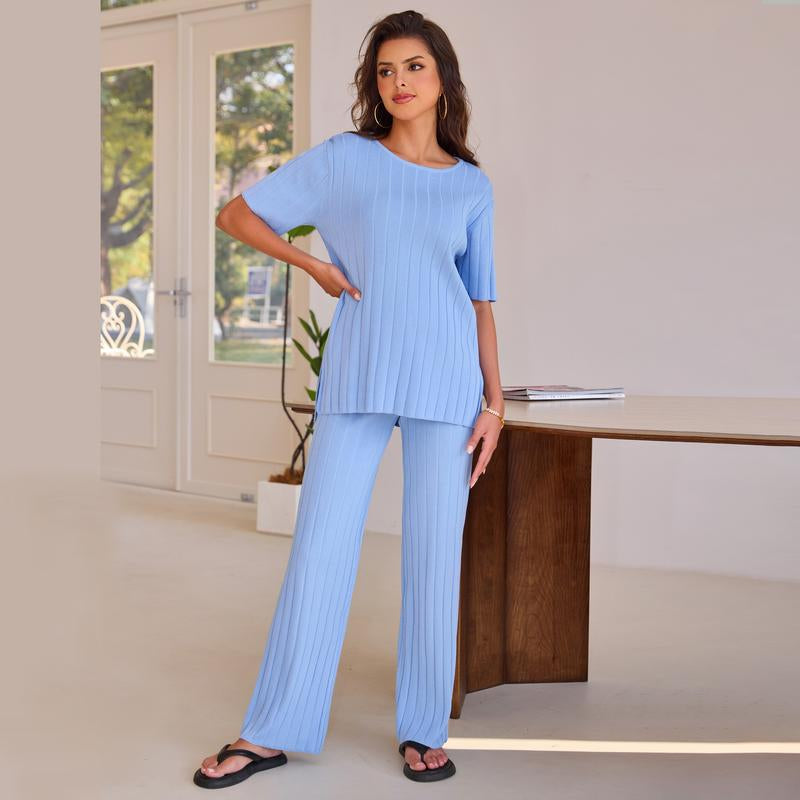 Joyfunear Women's Casual T-Shirt and Pants Ensemble