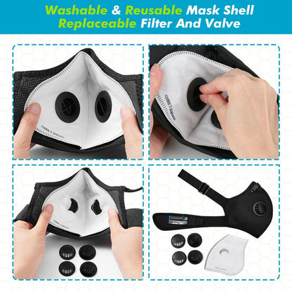 BASE CAMP M PRO Dust Mask - Comfortable Reusable Respirator with L-Shaped Head Strap Design for Woodworking, Landscaping, DIY, and Dust Protection - Single Pack