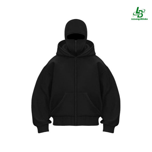 Lllang Blinko Double-Layered Pullover Hoodie for Men and Women