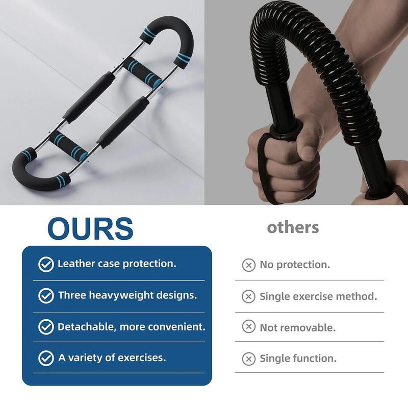 Adjustable 60-90 LBS Twister Arm Trainer for Comprehensive Chest, Shoulder, Arm, and Triceps Core Workouts - Portable Indoor Training Equipment with Adjustable Resistance