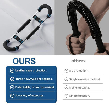 Adjustable 60-90 LBS Twister Arm Trainer for Comprehensive Chest, Shoulder, Arm, and Triceps Core Workouts - Portable Indoor Training Equipment with Adjustable Resistance