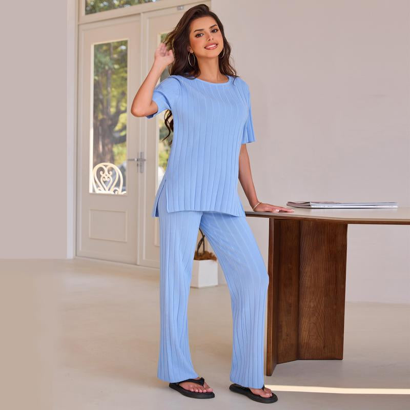 Joyfunear Women's Casual T-Shirt and Pants Ensemble