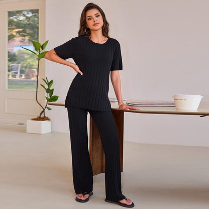 Joyfunear Women's Casual T-Shirt and Pants Ensemble
