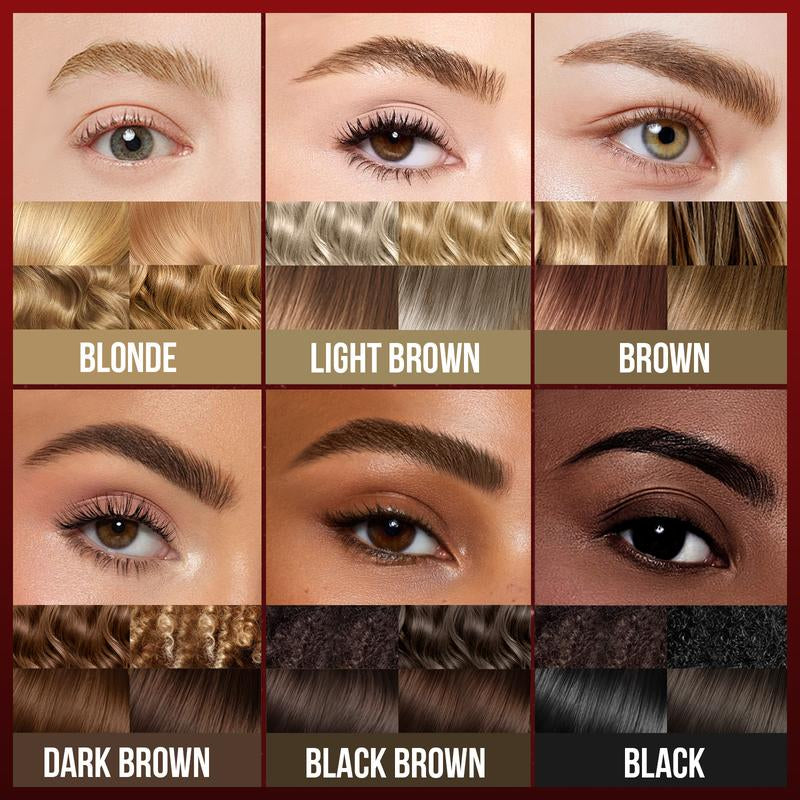 Vevivia Professional Eyebrow Pencils for Women - Dual-Brush-Tip & Curved Tip for Natural, Fuller-Looking Brows with Precise Hair-Like Strokes for All Brow Types, Long-Lasting Makeup