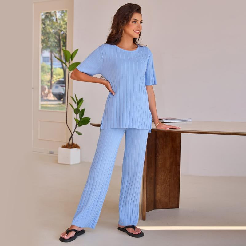 Joyfunear Women's Casual T-Shirt and Pants Ensemble